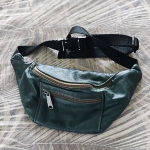 Vintage Green Leather Belt Bag